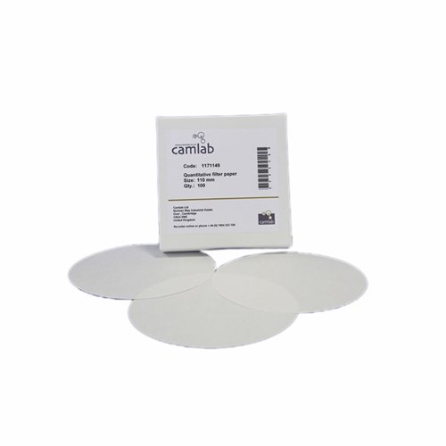 camlab 1171151 Grade 12 [43] Quantitative Filter Papier mittel, schnell Filterung, ashless, 150 mm Durchmesser (100 Stück)