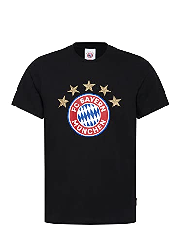 FC Bayern München Kinder T-Shirt Logo schwarz, 128