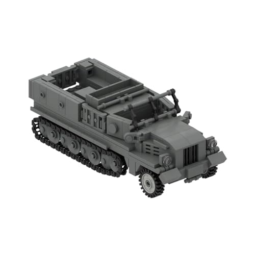 Spicyfy Militär Panzer Bausteine Modell, 402 Teile Sdkfz-11 Versorgungsfahrzeug Spielzeug Bausatz Geschenk für Kinder Erwachsene, Klemmbausteine Technik Militär Fahrzeug Konstruktionspielzeug