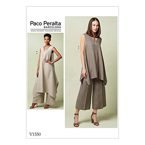 Vogue Mustern Schnittmuster Tuniken und Hose, mehrfarbig, Größen 14–22