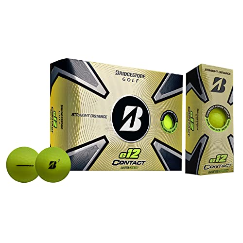 Bridgestone E12 Contact Golf Balls 2023 - Matte Green - 1 Dozen, Herren Golfbälle, Matte Green, One Size - 3CGX6D