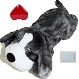 vocheer Puppy Heartbeat Toy, Dog Anxiety Relief Calming Aid Puppy Heartbeat Stuffed Animal Behavioral Training Sleep Aid Comfort Soother Plush Toy for Puppy Dogs Cats (Grey)