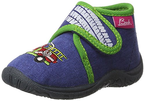 Beck Jungen Feuerwehr Hohe Hausschuhe, Blau, 24 EU