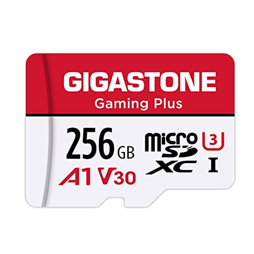 Gigatone 256GB Mirco SD Speicherkarte, Gaming Plus, Kompatibel mit Nintendo Switch, Lesegeschwindigkeit bis zu 100MB/s, 4K UHD Videoaufnahme, Micro SDXC Karte UHS-1, A1, Klasse 10, U3 V30