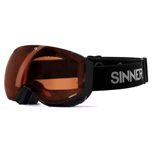 SINNER Emerald-Matte Black-Double Orange Vent-Cat. S2 Sonnenbrille, Erwachsene, Unisex, mehrfarbig (mehrfarbig), Einheitsgröße