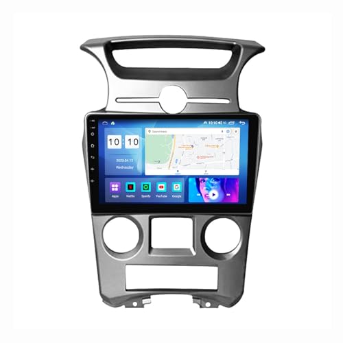 Android 12 Autoradio Mit Navi 2 Din 9 Zoll Touchscreen Autoradio Für KIA Carens 2007-2011 Mit Carplay Android Auto,mit RDS Bluetooth FM AM Lenkradsteuerung Rückfahrkamera ( Color : B , Size : M400 6+1