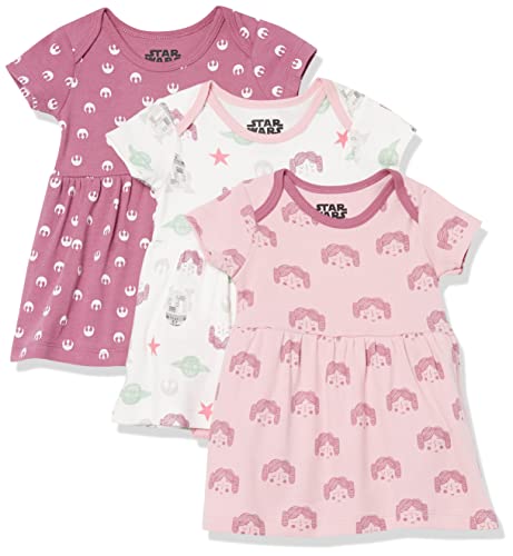 Amazon Essentials Baby Disney Dresses Kleid, 3er-Pack Star Wars Tiny Rebel, Frühchen