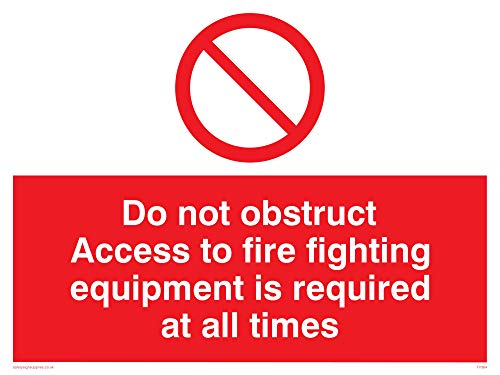 Viking Schilder fv364-a3l-ac"Do nicht behindern Zugang zu Fire Fighting Equipment ist erforderlich jederzeit" Zeichen, 3 mm Aluminiumverbundplatte, 400 mm H x 300 mm W