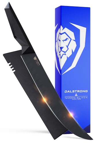 DALSTRONG Premium Metzgermesser - 25 cm - Shadow Black Serie - Schwarzes Titannitrid - High Carbon - 7CR17MOV-X Vakuumbehandelt Stahl - G10 Griff - mit Scheide - NSF Zertifiziert