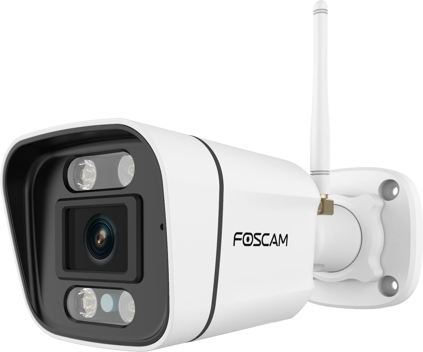 Foscam IP-Kamera V5P 5 MP mit Zwei-Wege-Audio, Nachtlicht und Sirene inklusive, Weiß