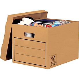Aufbewahrungsbox BANKERS BOX® Serie Earth, stapelbar, FSC®-zertifizierter Karton, B 320 x T 390 x H 250 mm, braun, 10 Stück