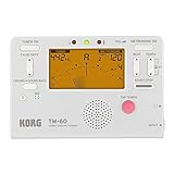 Korg TM60-BK Stimmgerät / Metronom mit Kontaktmikrofon Mit Kontaktmikrofon With Clip Mic weiß