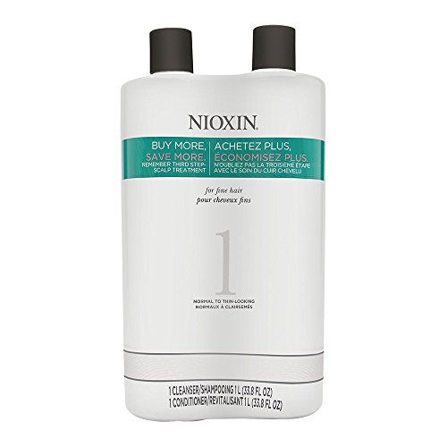 Nioxin System 1 Duo Cleanser & Scalp Therapy, 33.8 oz each by Nioxin