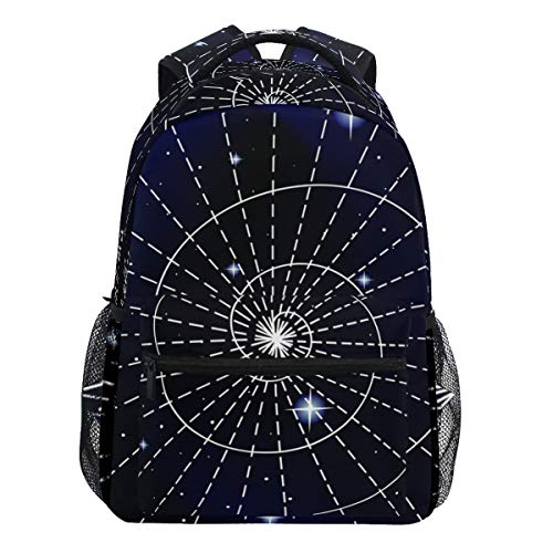 Oarencol Rucksack mit Spiral-Formeln auf Sternen-Cosmic-Weltraum-Rucksack, Tagesrucksack, Reisen, Schule und Hochschule