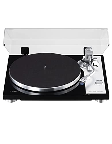 Teac TN-4D-SE/B Analoger Plattenspieler mit Direktantrieb, Vinyl Plattenspieler & Turntable (integrierter Phono EQ Verstärker), Schwarz