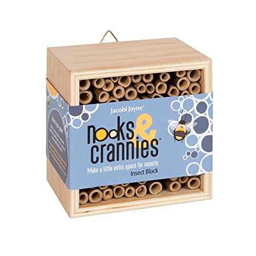 Jacobi Jayne - Nooks & Crannies Insektenblock - Holz Insektenhaus Naturholz - FSC zertifiziert