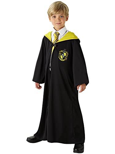 Harry Potter Kinder Kostüm Umhang Hufflepuff schwarz - S