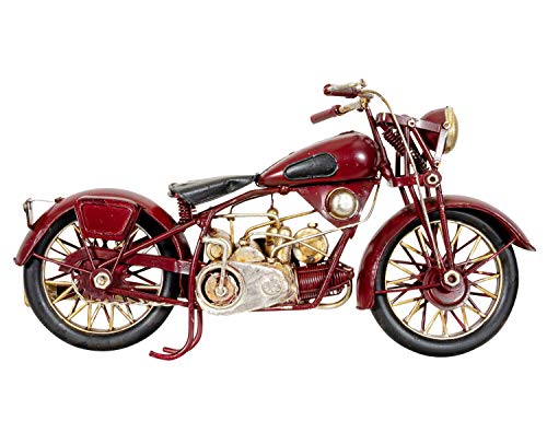 aubaho Modellmotorrad Motorrad Modell Nostalgie Blech Metall Antik-Stil 27cm