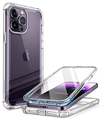 i-Blason Ares Schutzhülle für iPhone 14 Pro Max 6,7 Zoll (2022), Ganzkörper, transparent, robuste Bumper mit integriertem Displayschutz (transparent)