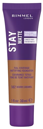 Rimmel Stay Matte Liquid Mousse Foundation - 502 Warm Caramel (12 Stück) (£0,60/each) (3672)