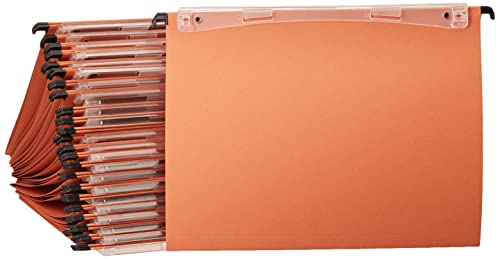 Esselte 10202 Orgarex Kori Set mit 25 vertikal hängenden Feilen V-Bottom A4-Tabs enthalten, orange, 34,5 x 24,5 cm