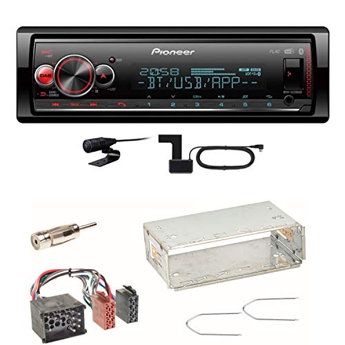 Pioneer MVH-S520DAB MP3 USB FLAC Digitalradio DAB+ Bluetooth AUX WMA WAV Einbauset kompatibel mit BMW E30 E34 E32