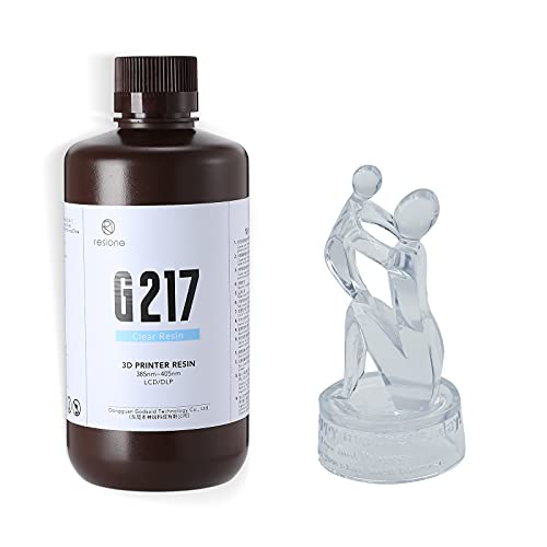 RESIONE G217 Transparentes 3D Pinter Resin, ABS-Like 3D Ducker Resin für DLP MSLA LCD 3D-Druck,Nicht vergilbendes, zähes und starres Harz