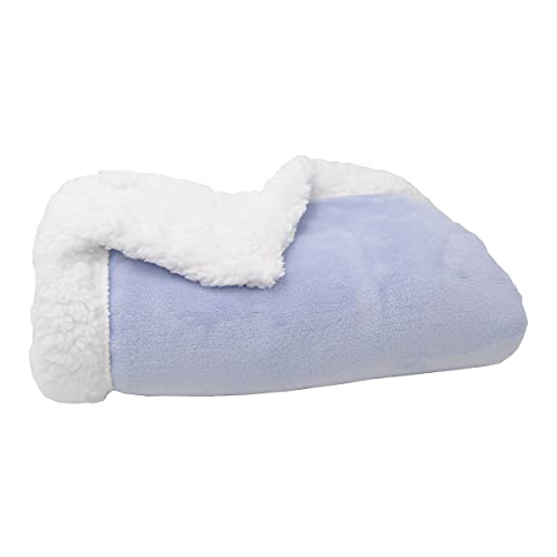 BabyCalin Weiche Bi-Material-Decke, Denim blau