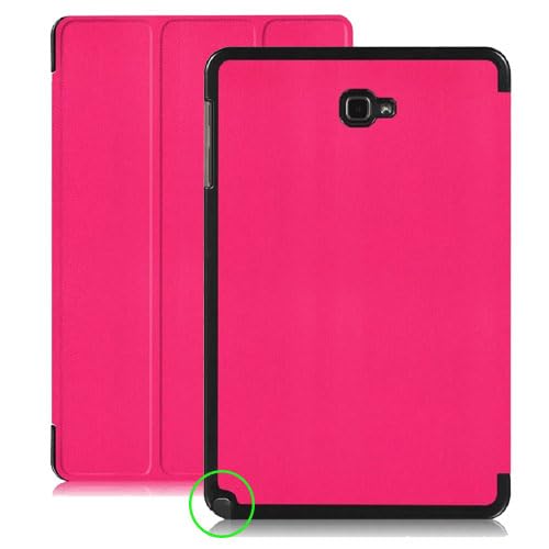 Ultra Slim Flip Cover Case geeignet for Samsung Galaxy 2016 Tab A6 10.1 mit S Pen Tablet Case SM-P580 P585 Smart Shell Skin (Color : Rose red)