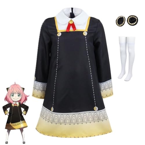 Bokerom Anime SPYxFAMILY Anya Forger Cosplay Kostüm Halloween Outfit Party Uniform Anzug (Suit,150)