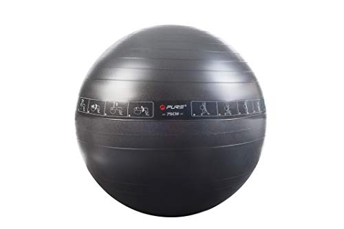 Pure 2Improve Gymnastikball, schwarz, 75 cm