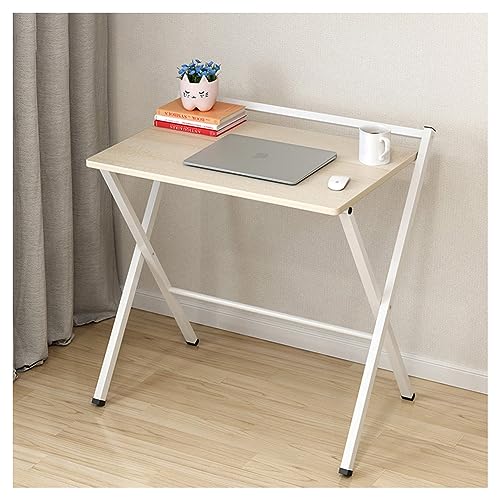 Ftchoice Computer Desk Simple Folding Table Learning Free Installation Home Computer Small Table Beige Single layer