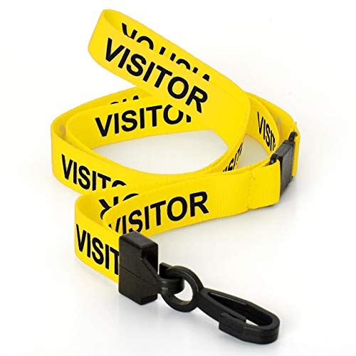 CKB LTD Schlüsselband Umhängeband für Besucher, Gelb, 50 Stück