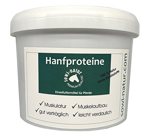 Hanfproteine für Pferde, Hanf Protein Pulver 50 % Pferd, Muskulatur, Muskelaufbau 1 kg