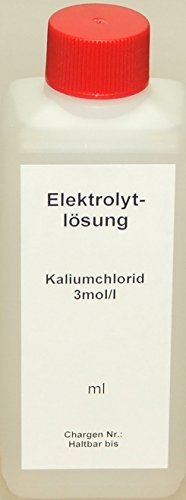 Lasama KCL Kaliumchlorid 3mol/l 1 Liter Aufbewahrungslösung Elektrolytlösung Pufferlösung Eichlösung Kalibrierlösung