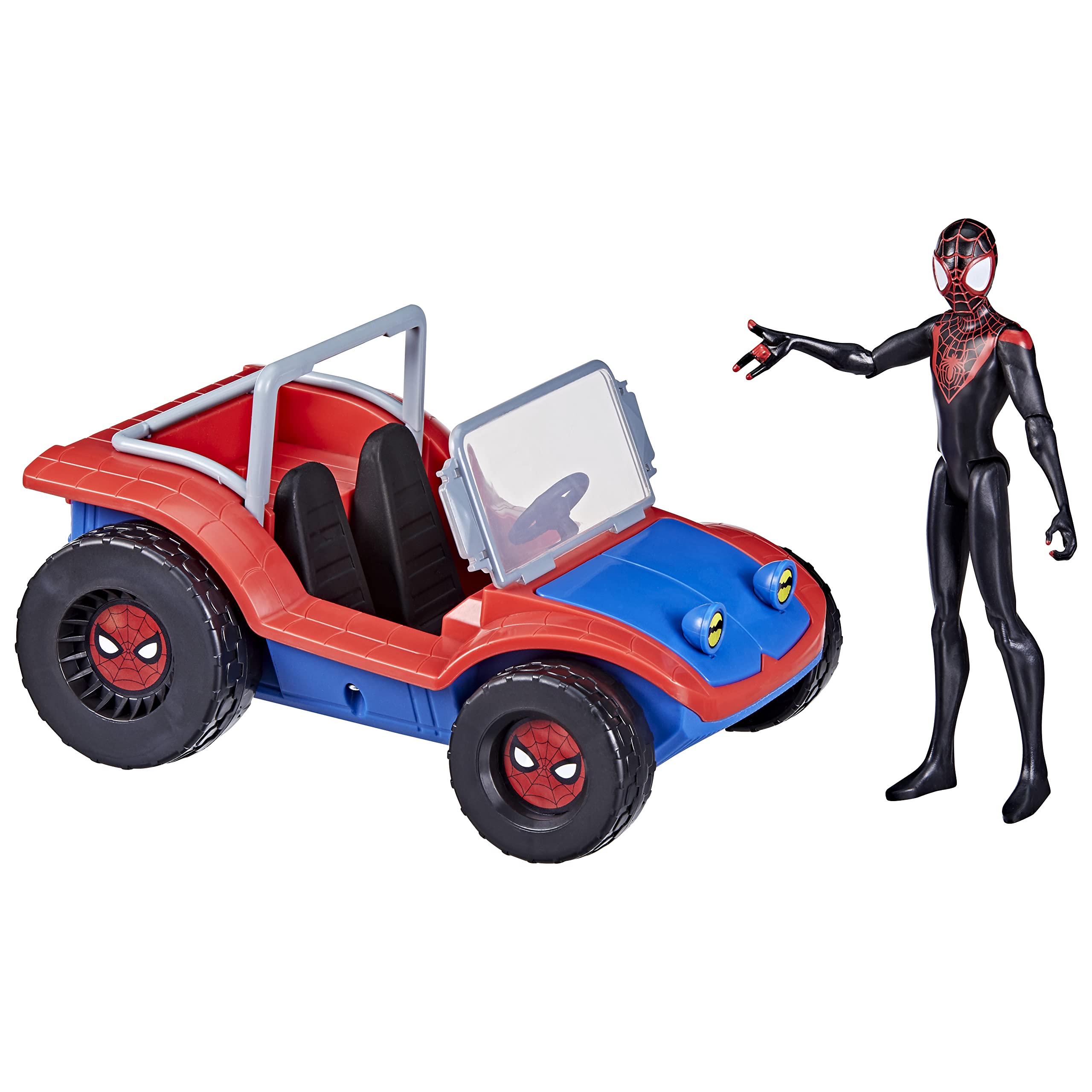 Hasbro Marvel Spider-Man Spider-Mobil, Fahrzeug mit Miles Morales Action-Figur, Marvel Spielzeug für Kinder ab 4 Jahren