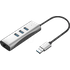 VALUE 12991116 - Netzwerkkarte, USB Typ C, Gigabit Ethernet, 1x RJ45, 3x USB