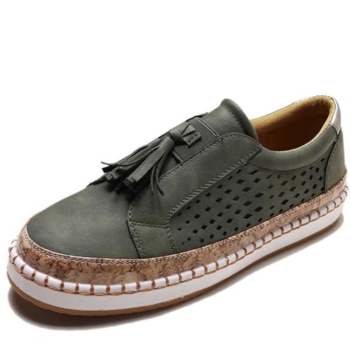HFDHD Dotmalls Schuhe, 2024 Libiyi Schuhe Damen, Dotmalls Damen Ultra-Bequeme, atmungsaktive Sneakers, Bequeme Schuhe mit Fußgewölbeunterstützung für Damen (37,Green)