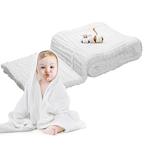 Eyand Baby-Badetuch für Babys Swaddle Decke, 6 Schicht 41,5" x 41,5" Super Soft 100% Organic Cotton Muslin - Ideal für Babypflege Geschenkset