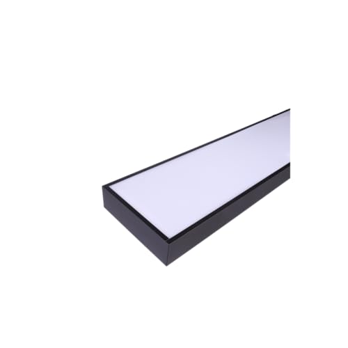 Jandei - Linearleiste aus Metall, 60 W, 1200 x 200 mm, Oberfläche/Aufhängung 4200 K, IP20, schwarzer Rahmen