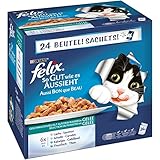 Felix So gut wie es aussieht, Katzennassfutter, Gelee Geschmacksvielfalt aus dem Wasser I Adult I 4er Pack (4 x 24 x 100g)