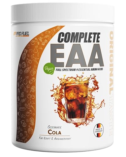 EAA Pulver 500g COLA - 12.500mg essentielle Aminosäuren - unglaublich lecker & erfrischend - COMPLETE EAA mit allen 9 EAAs inkl. Histidin - EAA vegan Aminosäuren Pulver - Amino Workout Drink