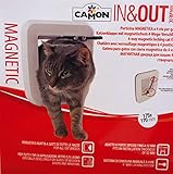 Camon Gatteiola für Katzen, magnetisch, Glas und Holz, Weiß