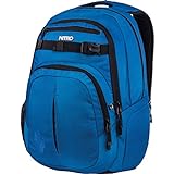 Nitro 878014 Chase Rucksack, Schulrucksack mit Organizer, Schoolbag, Daypack mit 17 Zoll Laptopfach, Blur Brilliant Blue, 35L