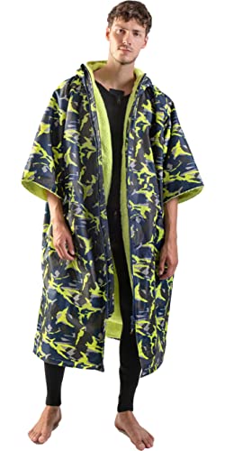 GUL Evorobe Robe Poncho wechseln oder Robe Handtuch für Beach Watersports & Surfing wechseln - Black Camo - Thermal Warm Heat