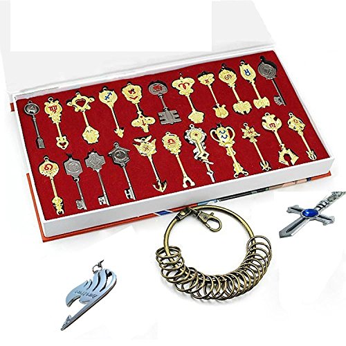 Xcoser Cosplay Accessories Fairy Tail Schlüsselanhänger 24pcs Anhänger Für Dekoration Kollektion