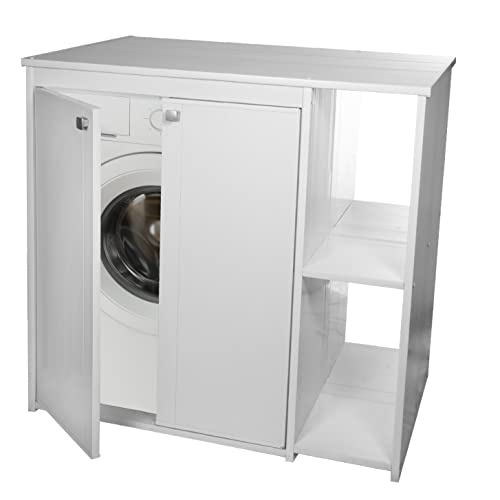 Negrari AM5012PRO Waschmaschinenabdeckung aus Kunstharz, für den Außenbereich, 95 x 60 x 94 cm, Acrylnitril-Butadien-Styrol, Weiß, Medium