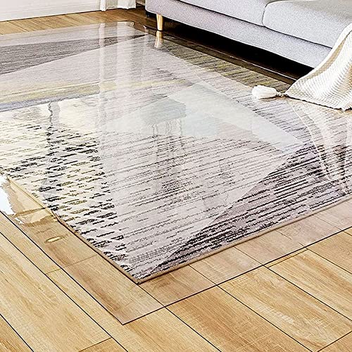 DG Catiee Teppich, groß, transparent, PVC, Bodenschutzmatte, rutschfest, transparent, Kunststoff, Teppichschutz, wasserdicht, Vinyl-Bodenteppich (70 x 150 cm)