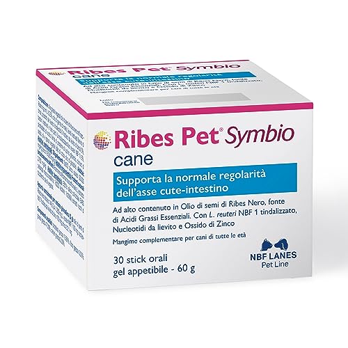 NBF Lanes | Johannisbeere Pet Symbio Hund, Appetable Gel 30 Beutel à 2g, unterstützt die normale Regelmäßigkeit der Haut-Darm-Achse