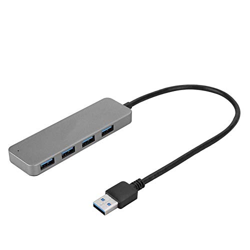 USB C Hub, USB 3.0 Hub Tragbarer Super Speed ??4-Port USB 3.0 Hub Splitter für PC, Laptop, Tablet usw(grau)